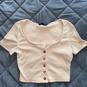 Button up baby tee